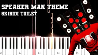 Speaker Man Theme Song - Skibidi Toilet (DaFuq!?Boom!) (Beginner-Super Easy) Piano Tutorial