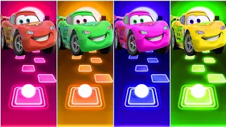 Rad Mcqueen 🆚 Pink Mcqueen 🆚 Yellow Mcqueen 🆚 Green Mcqueen | Mcqueen Eater EDM Rush