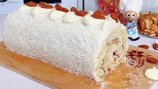 Coconut roll "Raffaello" - Coconut lovers must prepare!