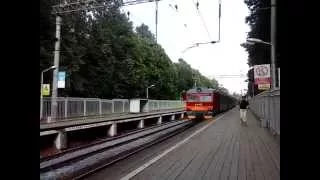 Электропоезд ЭР2Т-7184 отправление платформа Переделкино 10.08.2015