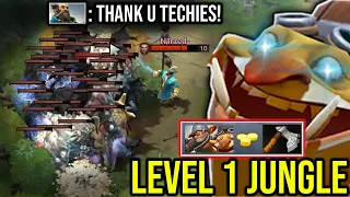 Techies Jungle Ancient Camps!!! WTF the Kunkka want to Steal the Farms!!