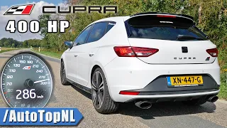 400HP SEAT Leon CUPRA ACCELERATION TOP SPEED & BULL X exhaust SOUND by AutoTopNL