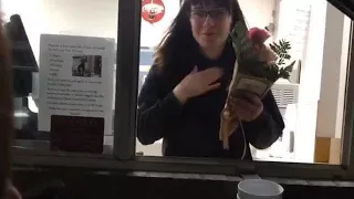 Drive-thru workers get lovely surprise