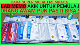 Cara SUPER MUDAH membaca LAB MEMO BATU AKIK untuk PEMULA..! ORANG AWAM pun PASTI BISA.