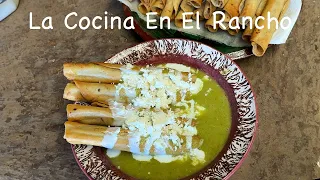 Como Hacer Tacos Dorados En Salsa Verde La Cocina En El Rancho