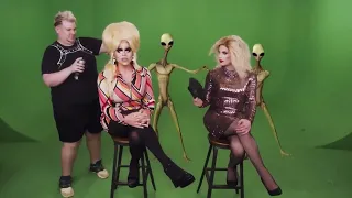 trixie, katya and pete loving the unhhhh music