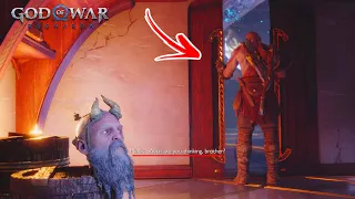 KRATOS SHUTS THE DOOR AND TELLS MIMIR SOMETHING SHOCKING | GOW RAGNAROK NG+