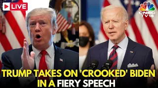 Donald Trump LIVE | Trump Slams Joe Biden In A Fiery Speech | Trump Speech | US News LIVE | N18G