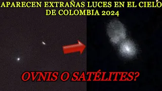 Aparecen EXTRAÑAS LUCES en el Cielo de Colombia hoy martes 23 abril 2024 ovnis o satélites Starlink