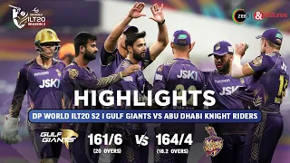 ILT20 S2 | हिंदी - HIGHLIGHTS | Abu Dhabi Knight Riders V/S Gulf Giants - T20 Cricket | 31st Jan