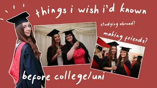 things I wish I'd known before college/uni 🎓  *from a film grad *