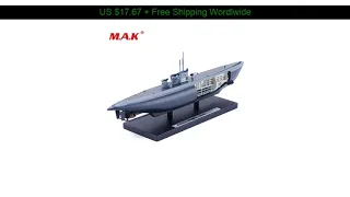 [Best Seller] 1/350 Scale Kids toys ATLAS U487-1943 World War II Submarine Ship Model Collectible 1