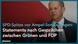 Ringen um Regierungsbildung: Statement SPD vor Ampel-Sondierung