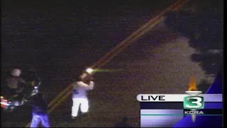 KCRA 3's Del Rodgers runs in the 2002 Olympic torch relay in Sacramento