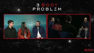 Greg Russell talks to Jess Hong, John Bradley& Alex Sharp about  3 Body Problem on Netflix.