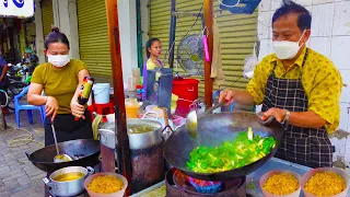 Very Inspiring Family! 60 Year-Old Father-Daughter Duo Making Shrimp Fried Noodle & Egg Fried Rice
