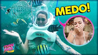 ENFRENTEI O MEDO E MERGULHEI COM OS PEIXES ! 😭😱 - Fran Japa