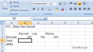 Kurs Excel 2007 Dla Początkujących Część 1