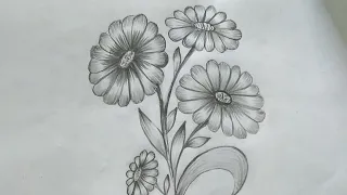 How To Draw Flower Easy Step By Step| Flower Drawing