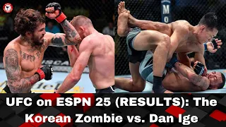 UFC on ESPN 25 (RESULTS): "The Korean Zombie" Jung Chan-sung vs. Dan Ige