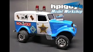 1933 Willys Panel Paddy Wagon Gasser Monopoly 85th 1/25 Scale Model Kit Build Review MPC924