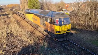 Trains at Conisbrough and Swinton  Station this afternoon 13/1/22. Including 50008 , GWR HST !!!!!