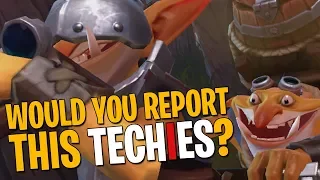 Would You Report This Techies? - DotA 2 Funny Moments