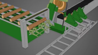 JoeScan Scanners on a Sawmill Carriage (Animation)