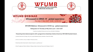 WFUMB WEBINAR: Ultrasound in COVID-19 global experience. Paulo Savoia   Basic Concepts in Lung US