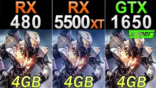 RX 480 Vs. RX 5500 XT Vs. GTX 1650 Super | New Games Benchmarks