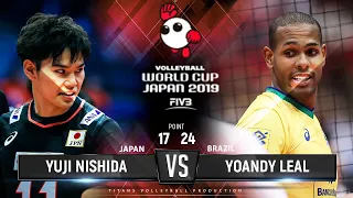 Yuji Nishida vs Yoandy Leal | Japan vs Brazil | World Cup 2019