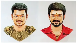 Thalapathy Vijay Journey Art🔥 | Artist Rahul Palur #shorts