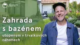 Zahrada s bazénem utopeným v trvalkových záhonech | Inspirativní zahrada | Flera TV