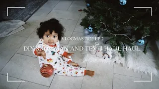 VLOGMAS SERIES: DIY ACTIVITY SNOWMAN  AND TEMU CHRISTMAS PJ’S HAUL