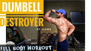 22 set Dumbell Destroyer | Full Body Workout at Home | Body Toning & Fat Loss | Wolves Athlean