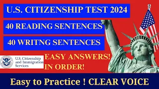 2024 US citizenship Practice Test - USCIS Official Sentences for English Reading and Writing Test