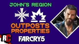 All CULT OUTPOSTS & PROPERTIES in John's Region | Far Cry 5 (Map Locations Outposts + Silos)