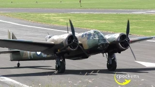*Rare* Bristol Blenheim bomber G-BPIV -Flyby- Take off in very strong wind - Gloucestershire Airport