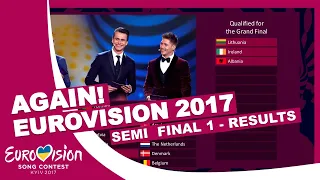 EUROVISION 2017 AGAIN - SEMI  FINAL 1 - RESULTS!