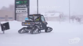 02-22-2023 Rawlins, WY - Blizzard-Cop Car Stuck in Snow Drift-Stuck Plow-Buried Cars-Snow up Doors