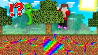 Minecraft but the Earth Becomes RAINBOW Spectrite LAVA - Maizen JJ and Mikey Nico and Cash Zoey