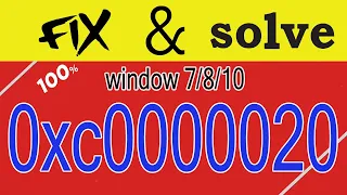 FIX Error code 0xc0000020 in Windows 10/8.1/7 ( best 2 solution 2020)