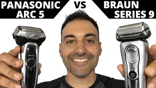 Beard Shaving - Panasonic Arc 5 Electric Shaver vs Braun Series 9 Foil Shaver