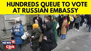 At Russian Embassies Across Europe Large Crowds Gather To Vote | Russian Election | News18 | N18V