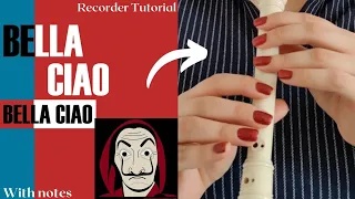 How to play Bella ciao on Recorder | Recorder tutorial  #recorder