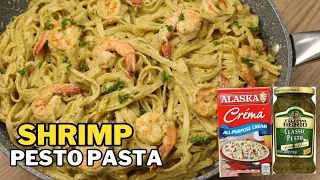 Creamy Shrimp Pesto Pasta