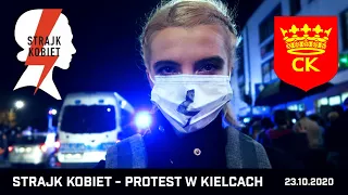 STRAJK KOBIET, PROTEST W KIELCACH. Protest po decyzji TK ws. aborcji. Muszę się przejść po Kielcach.