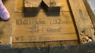 Israeli 7.92mm Mauser Ammo Crate Opening