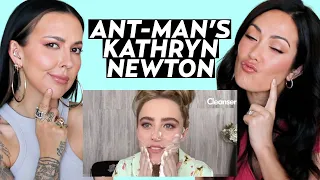 Reacting to Ant-Man Actress Kathryn Newton's Skincare & Makeup Routine! | Susan Yara