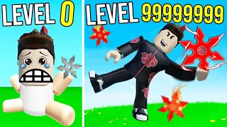 VIREI UM NINJA E FIZ FUSÕES DE SHURIKEN PRA FICAR SUPER FORTE NO ROBLOX!! (Ninja Star Simulator)